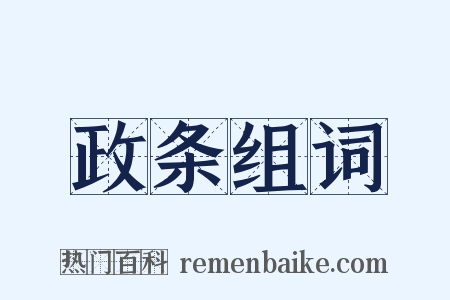 政条组词是什么意思的图片